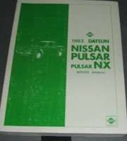 1983 Nissan Pulsar NX Service Manual