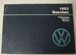 1983 Volkswagen Quantum Owner's Manual