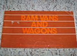 1983 Dodge Ram Van & Wagon Owner's Manual