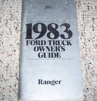 1983 Ford Ranger Owner's Manual