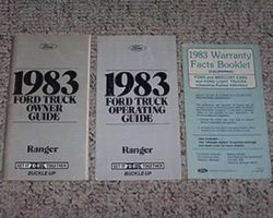 1983 Ford Ranger Owner's Manual Set