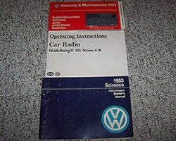 1983 Volkswagen Scirocco Owner's Manual Set