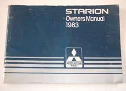 1983 Mitsubishi Starion Owner's Manual