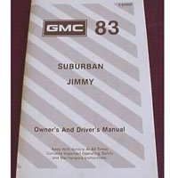 1983 GMC Suburban & Jimmy Owner's Manual