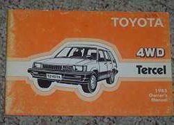1983 Toyota Tercel 4WD Owner's Manual