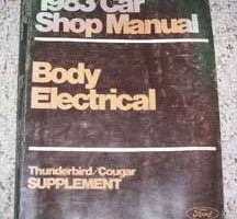 1983 Ford Thunderbird Body Electrical Service Manual Supplement