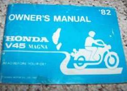 1983 Honda V45 Magna Motorcycle Owner's Manual