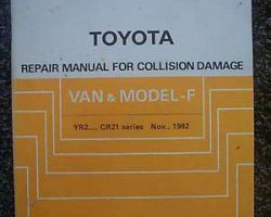 1985 Toyota Van Collision Damage Repair Manual