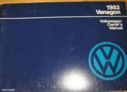 1983 Volkswagen Vanagon Owner's Manual