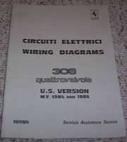 1984 Ferrari 308 Quattrovalvole Wiring Diagrams Manual