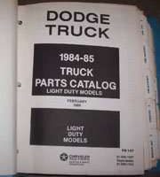 1984 Dodge Ram Truck Mopar Parts Catalog Binder
