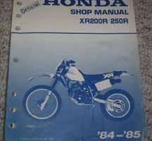1984 Honda XR200R & XR250R Motorcycle Shop Service Manual