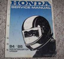 1984 Honda 500 Interceptor VF500F Motorcycle Shop Service Manual