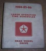 1985 Plymouth Gran Fury Labor Time Guide Binder