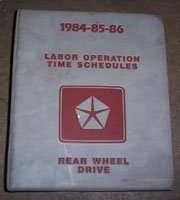 1986 Plymouth Gran Fury Labor Time Guide Binder