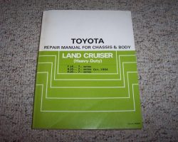 1985 Toyota Land Cruiser Chassis & Body Service Repair Manual