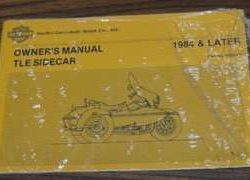 1984 Harley Davidson TLE Sidecar Models Owner's Manual