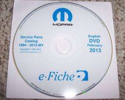 2013 Fiat 500 Mopar Parts Catalog CD