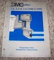1984 OMC Sea Drive 1.6L, 2.5L & 2.6L S Type Propulsion Unit Installation Instructions Manual
