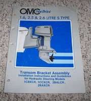 1984 OMC Sea Drive 1.6L, 2.5L & 2.6L S Type Transmom Bracket Assembly Manual