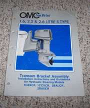 1984 OMC Sea Drive 1.6L, 2.5L & 2.6L S Type Transmom Bracket Assembly Manual