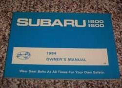 1984 Subaru Brat Owner's Manual