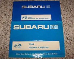 1984 Subaru 1600 & 1800 Owner's Manual Set