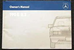1984 Mercedes Benz 190E 2.3 Owner's Manual