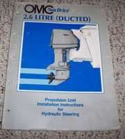 1984 OMC Sea Drive 2.6L Ducted Propulsion Unit Installation Instructions for Hydraulic Steering Manual