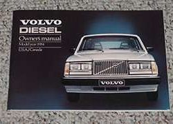 1984 Volvo 240 Diesel Owner's Manual