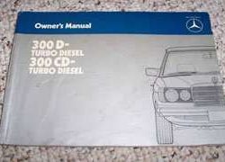 1984 Mercedes Benz 300D Turbodiesel & 300CD Turbodiesel Owner's Manual