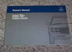 1985 Mercedes Benz 300TD Turbo Diesel Owner's Manual