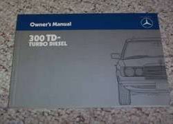 1984 Mercedes Benz 300TD Turbo Diesel Owner's Manual