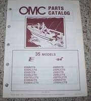 1984 Johnson Evinrude OMC Outboards 35 HP Models Parts Catalog