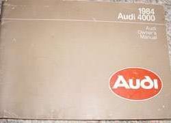 1984 Audi 4000 Owner's Manual