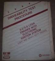 1984 Dodge Ramcharger 5.2L & 5.9L Engines Driveablity Test Procedures