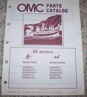 1984 Johnson Evinrude OMC Outboards 55 HP Models Parts Catalog