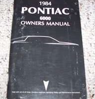 1984 Pontiac 6000 Owner's Manual