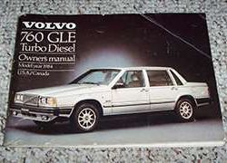 1984 Volvo 760 GLE Turbo Diesel Owner's Manual