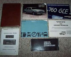 1984 Volvo 760 GLE Owner's Manual Set