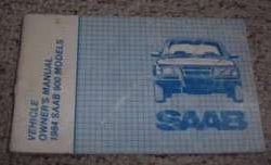 1984 Saab 900 Owner's Manual