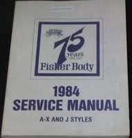 1984 Chevrolet Cavalier Fisher Body Service Manual