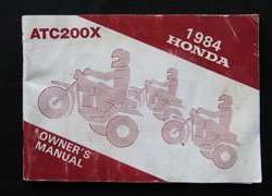 1984 Honda ATC200X ATV Owner's Manual