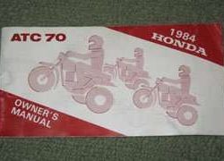 1984 Honda ATC70 ATV Owner's Manual