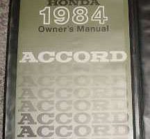 1984 Honda Accord Owner's Manual
