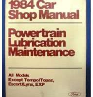 1984 Ford LTD Powertrain, Lubrication & Maintenance Service Manual