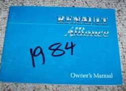 1984 Renault Alliance Owner's Manual