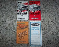 1984 Ford Bronco II Owner's Manual Set