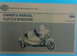 1984 Harley Davidson CLE & TLE Sidecar Models Owner's Manual