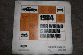 1984 Ford Mustang Large Format Wiring Diagrams Manual - DIY Repair Manuals